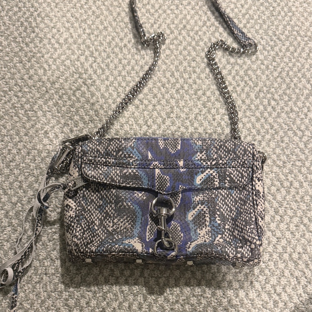 Stylish Blue Snake Print Women's Rebecca Minkoff  Bag